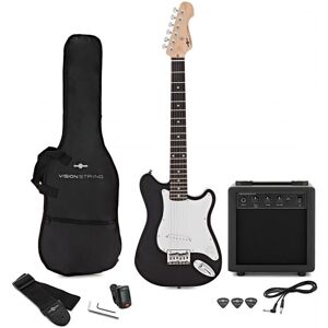 Gear4Music VISIONSTRING 3/4 Electric Guitar Pack Black - Nearly New Gear4Music VISIONSTRING 3/4 Electric Guitar Pack Black - Nearly New