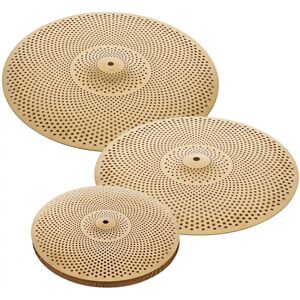 3pc Low Volume Cymbal Pack by Gear4music Gold 3pc Low Volume Cymbal Pack by Gear4music Gold