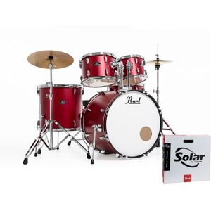 Pearl Roadshow 5pc USA Fusion Kit w/Sabian Cymbals Matte Red Pearl Roadshow 5pc USA Fusion Kit w/Sabian Cymbals Matte Red