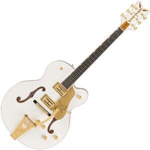 Gretsch Falcon Hollow Body with String-Thru Bigsby and Gold Hardware Ebony Fingerboard White Gretsch Falcon Hollow Body with String-Thru Bigsby and Gold Hardware Ebony Fingerboard White