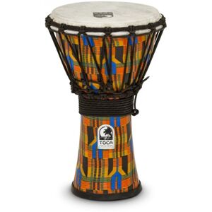 Toca Percussion Toca 7" Djembe Freestyle Rope Tuned Kente Cloth Toca Percussion Toca 7" Djembe Freestyle Rope Tuned Kente Cloth