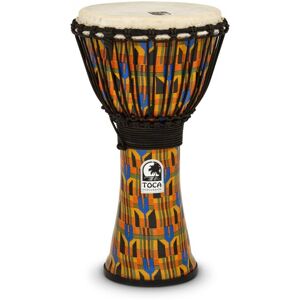 Toca Percussion Toca 10" Djembe Freestyle Rope Tuned Kente Cloth Toca Percussion Toca 10" Djembe Freestyle Rope Tuned Kente Cloth