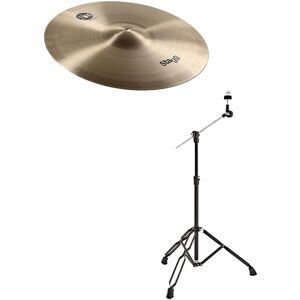Stagg 18" SH Rock Crash Cymbal & Gear4music Boom Arm Stand Black Stagg 18" SH Rock Crash Cymbal & Gear4music Boom Arm Stand Black