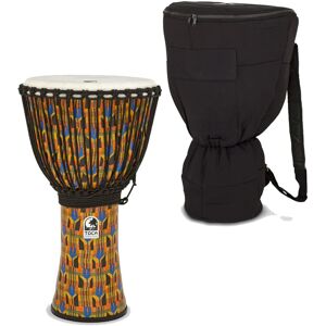 Toca Percussion Toca 14" Djembe Freestyle Rope Tuned Kente Cloth with Bag Toca Percussion Toca 14" Djembe Freestyle Rope Tuned Kente Cloth with Bag