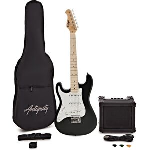 Antiquity Mini ST Left Handed Guitar & Amp Pack Black Antiquity Mini ST Left Handed Guitar & Amp Pack Black