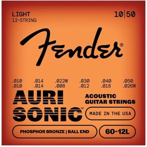 Fender Phosphor Bronze Acoustic Guitar Strings Ball End 60-12L .010-.048 Gauges Set of 12 Fender Phosphor Bronze Acoustic Guitar Strings Ball End 60-12L .010-.048 Gauges Set of 12