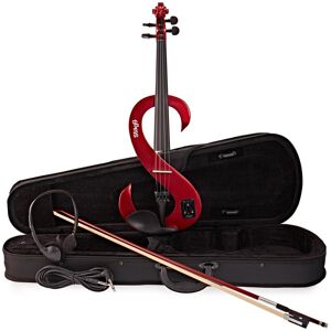 Stagg S-Shaped Electric Violin Outfit Metallic Red Stagg S-Shaped Electric Violin Outfit Metallic Red