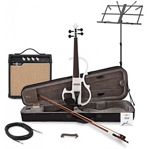 Electric Violin Amp Pack by Gear4music White Electric Violin Amp Pack by Gear4music White