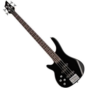 Chicago Left Handed Bass Guitar by Gear4music Black Chicago Left Handed Bass Guitar by Gear4music Black