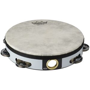 Remo 8 Single Row Pre-Tuned High Pitched Tambourine White Remo 8 Single Row Pre-Tuned High Pitched Tambourine White