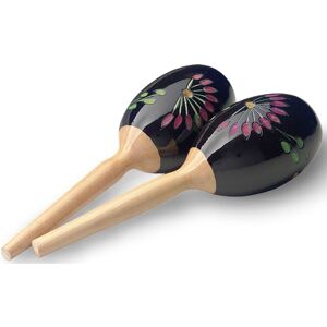 Stagg 19cm Wood Maracas Black Stagg 19cm Wood Maracas Black