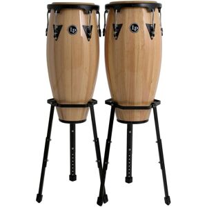 Latin Percussion LP Aspire 10" & 11" Congas with Basket Stand Natural Latin Percussion LP Aspire 10" & 11" Congas with Basket Stand Natural