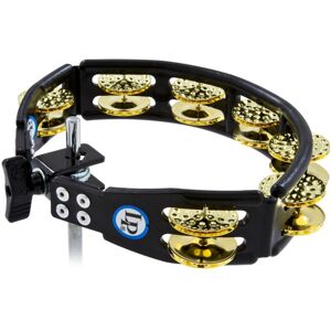 Latin Percussion LP Black Cyclops Tambourine Hammered Brass Jingles Latin Percussion LP Black Cyclops Tambourine Hammered Brass Jingles