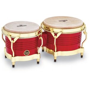 Latin Percussion LP Matador Wood Bongos Red Gold Hardware Latin Percussion LP Matador Wood Bongos Red Gold Hardware