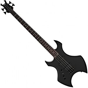 Harlem X Left Handed Bass Guitar by Gear4music Black Harlem X Left Handed Bass Guitar by Gear4music Black