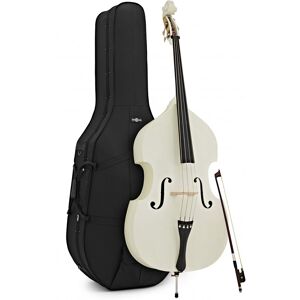 Student 3/4 Double Bass by Gear4music White Student 3/4 Double Bass by Gear4music White