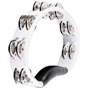 Meinl Headliner HandHeld ABS Tambourine Dual Row Steel Jingles White Meinl Headliner HandHeld ABS Tambourine Dual Row Steel Jingles White