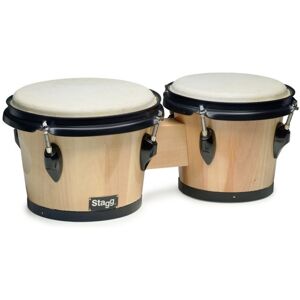 Stagg 7.5 + 6.5 Traditional Wood Bongos - Natural Finish Stagg 7.5 + 6.5 Traditional Wood Bongos - Natural Finish