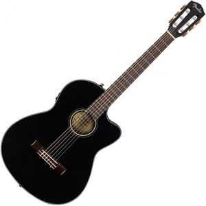 Fender CN-140SCE Nylon Thinline Walnut Fingerboard Black w/case Fender CN-140SCE Nylon Thinline Walnut Fingerboard Black w/case