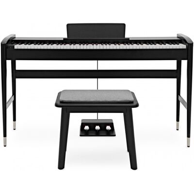 Gear4Music Keynote Contemporary Digital Piano with Bluetooth Matte Black Stool Pack Gear4Music Keynote Contemporary Digital Piano with Bluetooth Matte Black Stool Pack