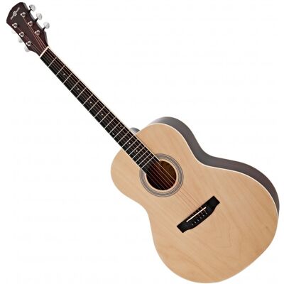 Parlour Left Handed Acoustic Guitar by Gear4music Natural Parlour Left Handed Acoustic Guitar by Gear4music Natural