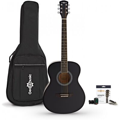 Student Left Handed Acoustic Guitar & Accessory Pack by Gear4music Black Student Left Handed Acoustic Guitar & Accessory Pack by Gear4music Black