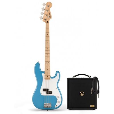 Squier Sonic Precision Bass MN California Blue & Eden Orbiter 8 Bass Combo Amp Squier Sonic Precision Bass MN California Blue & Eden Orbiter 8 Bass Combo Amp