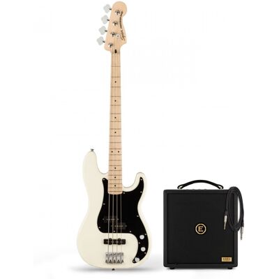 Squier Affinity Precision Bass PJ Olympic White & Eden Orbiter 8 Bass Combo Amp Squier Affinity Precision Bass PJ Olympic White & Eden Orbiter 8 Bass Combo Amp