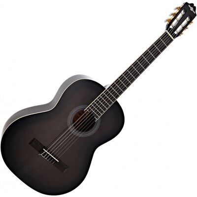 Deluxe Classical Guitar by Gear4music Trans Black Deluxe Classical Guitar by Gear4music Trans Black