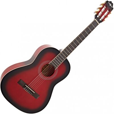 Deluxe 3/4 Classical Guitar by Gear4music Trans Red Burst Deluxe 3/4 Classical Guitar by Gear4music Trans Red Burst
