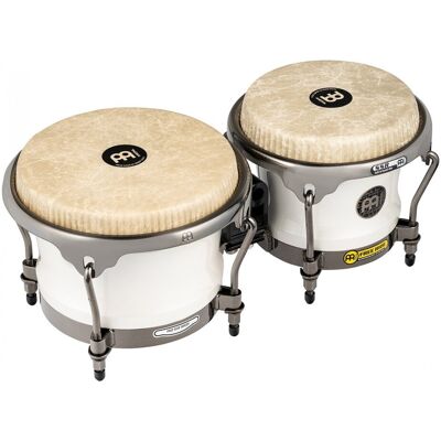 Meinl Percussion Artist Series Bongo Roberto Serrano Remo Fiberskyn Heads 7" & 8 1/2" Pearl White Meinl Percussion Artist Series Bongo Roberto Serrano Remo Fiberskyn Heads 7" & 8 1/2" Pearl White