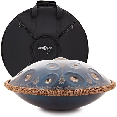 Gear4music Life Handpan 12 Notes D Kurd with Carrying Bag Black Gold Gear4music Life Handpan 12 Notes D Kurd with Carrying Bag Black Gold