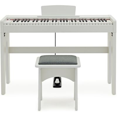 Gear4Music Keynote Junior Digital Piano & Stool White Gear4Music Keynote Junior Digital Piano & Stool White