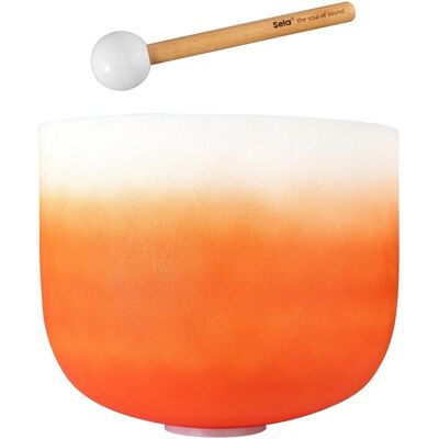 Sela Quartz Crystal Chakra Bowl 13" - Orange, Sacral, D (432 Hz) Sela Quartz Crystal Chakra Bowl 13" - Orange, Sacral, D (432 Hz)