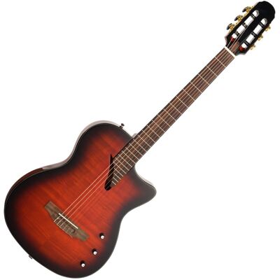 Tanglewood EMDC8CG Thinline Electro Nylon Cognac Gloss Tanglewood EMDC8CG Thinline Electro Nylon Cognac Gloss