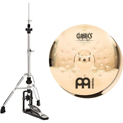 Meinl Classics Custom Extreme Metal 14" Hi Hats & Heavy Duty Two-Leg Hi-Hat Stand by Gear4music Meinl Classics Custom Extreme Metal 14" Hi Hats & Heavy Duty Two-Leg Hi-Hat Stand by Gear4music
