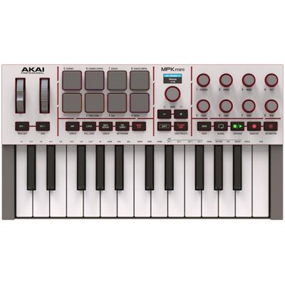 Akai Professional MPK Mini MK4 Compact MIDI Keyboard & Pad Controller Grey Akai Professional MPK Mini MK4 Compact MIDI Keyboard & Pad Controller Grey