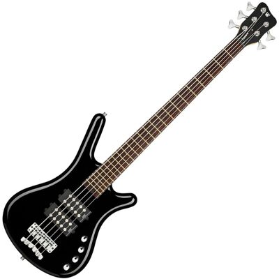 Warwick RockBass Corvette 5 String Bass Solid Black High Polish Warwick RockBass Corvette 5 String Bass Solid Black High Polish
