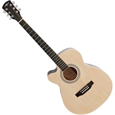 Single Cutaway Left Handed Acoustic Guitar by Gear4music Natural Single Cutaway Left Handed Acoustic Guitar by Gear4music Natural