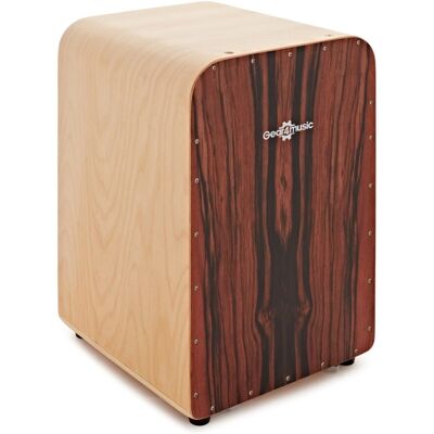 Deluxe String Cajon by Gear4music Heritage Ebony Deluxe String Cajon by Gear4music Heritage Ebony
