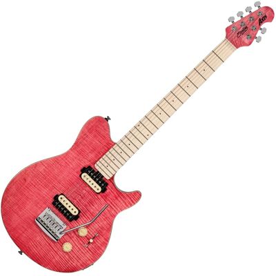 Sterling by Music Man Sterling Axis AX3 Flame Maple Stain Pink Sterling by Music Man Sterling Axis AX3 Flame Maple Stain Pink