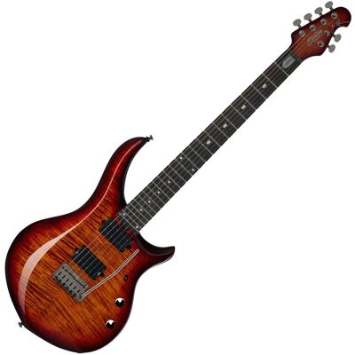 Sterling by Music Man Sterling Majesty MAJ200X Spalted Maple Blood Orange Burst Sterling by Music Man Sterling Majesty MAJ200X Spalted Maple Blood Orange Burst