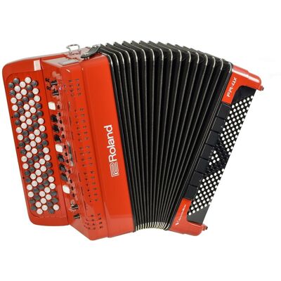 Roland FR-4XB V-Accordion with Buttons Red Roland FR-4XB V-Accordion with Buttons Red