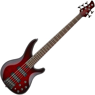 Yamaha TRBX605FM 5-String Bass Dark Red Burst Yamaha TRBX605FM 5-String Bass Dark Red Burst
