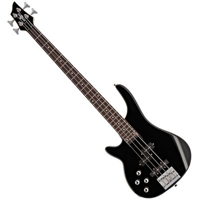 Chicago Left Handed Bass Guitar by Gear4music Black Chicago Left Handed Bass Guitar by Gear4music Black