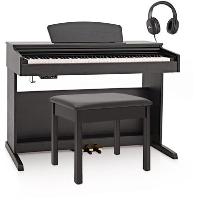 DP-10X Digital Piano by Gear4music & Piano Stool Pack Matte Black DP-10X Digital Piano by Gear4music & Piano Stool Pack Matte Black