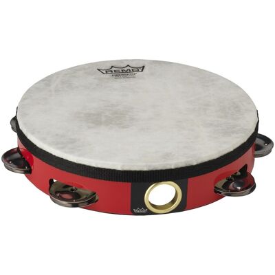Remo 8 Single Row Pre-Tuned High Pitched Tambourine Red Remo 8 Single Row Pre-Tuned High Pitched Tambourine Red