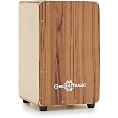 Compact Cajon by Gear4music Teak Compact Cajon by Gear4music Teak