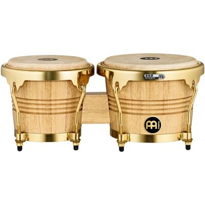 Meinl Percussion Wood Bongos Natural Gold Tone Hardware Meinl Percussion Wood Bongos Natural Gold Tone Hardware