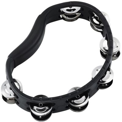 Meinl 2 Row Tour Hand Tambourine Steel Jingles Black Meinl 2 Row Tour Hand Tambourine Steel Jingles Black